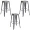 Amerihome Loft Silver 30" Metal Bar Stool, PK3 BS0303PK - alternate 1